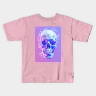 Smoke Vaporewave Skull Kids T-Shirt